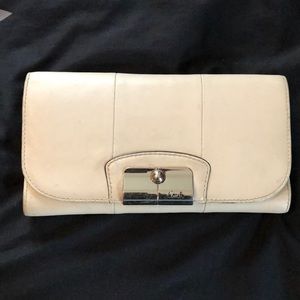 Coach wallet with checkbook insert
